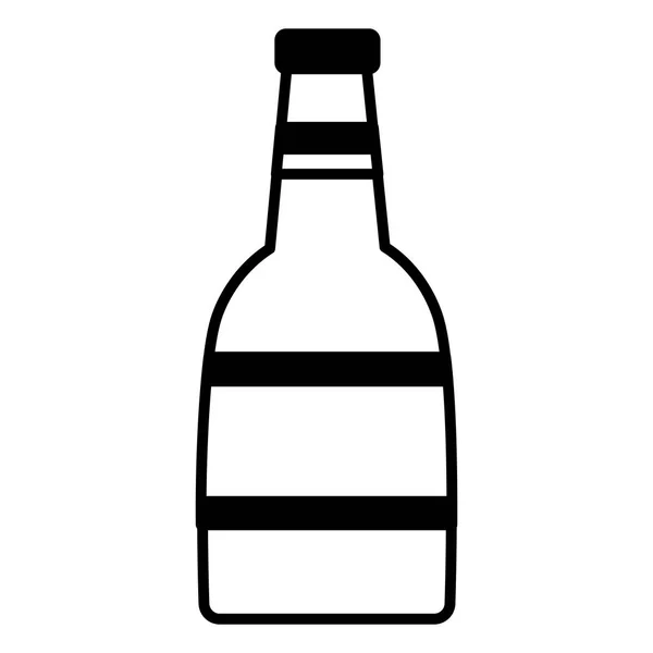 Bouteille de vin boisson sur fond blanc — Image vectorielle