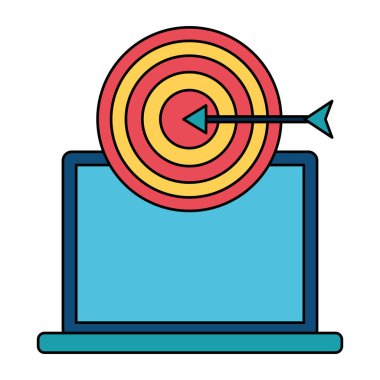 hedef ile dizüstü bilgisayar iş