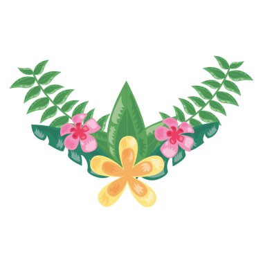 çiçek tropikal yaprakları dekorasyon