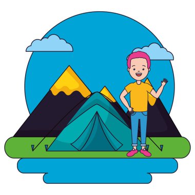 adam kamp çadır tatil mountians