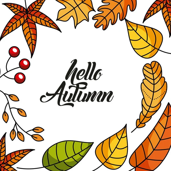 Witam jesienny sezon kartki okolicznościowe — Wektor stockowy
