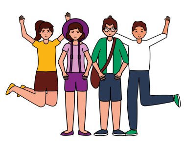 mutlu genç insanlar