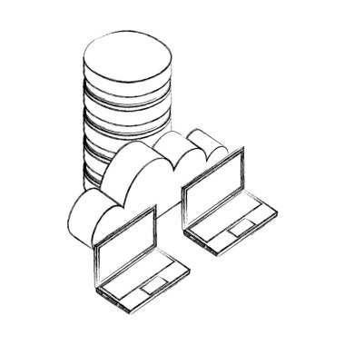 dizüstü bilgisayarlar bulut bilgi işlem ve veritabanı sunucu ağı