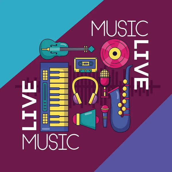 Festival pôster de música —  Vetores de Stock