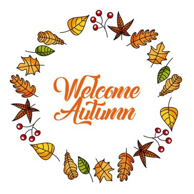 hoş geldiniz sonbahar afiş doğa davet afişi