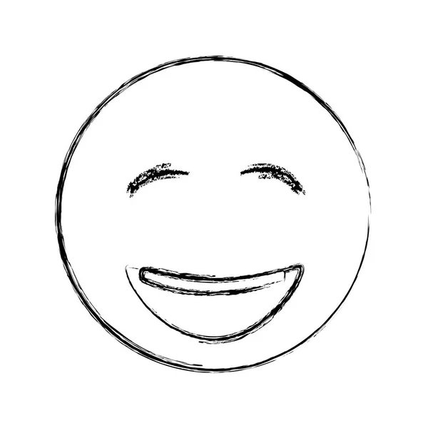 Face do emoticon do Smiley — Vetor de Stock