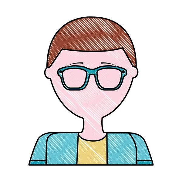 Portre adam erkek karakter avatar — Stok Vektör