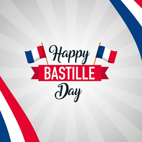 Gelukkige bastille dag — Stockvector