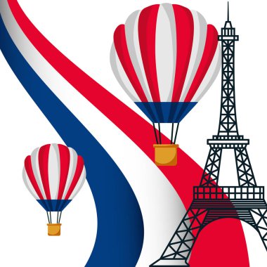 mutlu Bastille gün düz tasarım