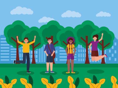 mutlu genç insanlar