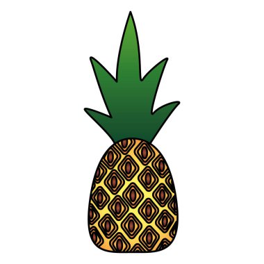 Beyaz arka planda tatlı ananas