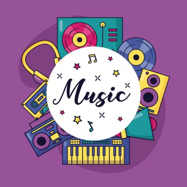 müzik renkli arka plan