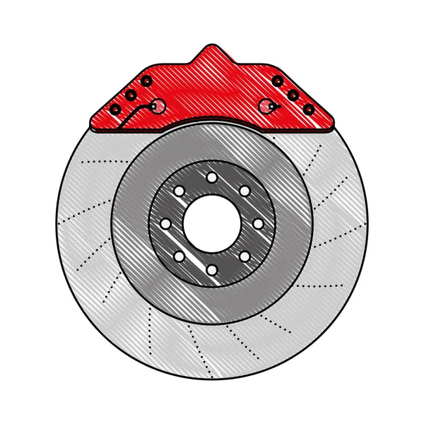 Pièce de moteur de disque de frein — Image vectorielle