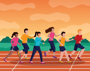 insanlar etkinlik çalıştırıyor