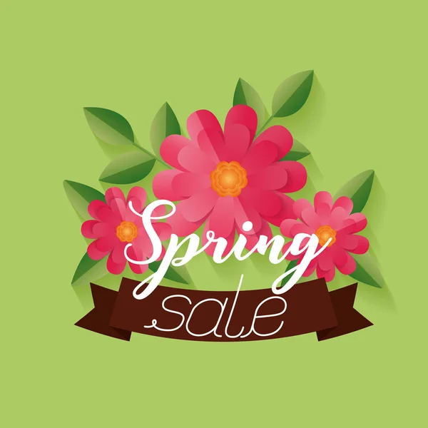 Flores venta primavera — Vector de stock