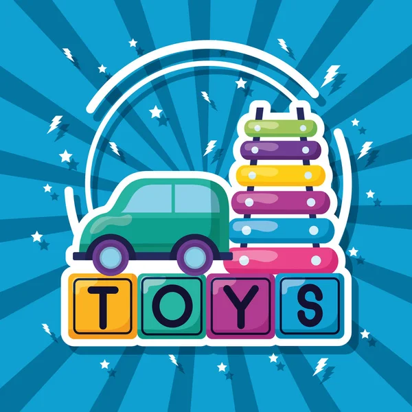 Kinderen speelgoed design — Stockvector