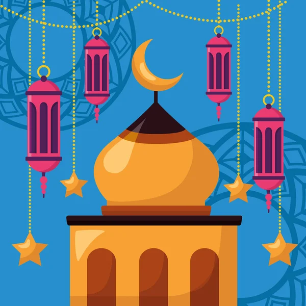 Celebrazione eid mubarak — Vettoriale Stock