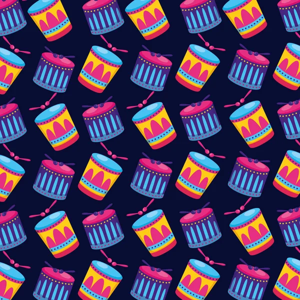 Tambours de carnaval bâtons fond — Image vectorielle