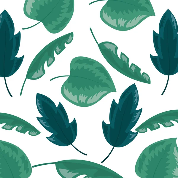 Follaje hojas verdor hierbas fondo botánico — Vector de stock