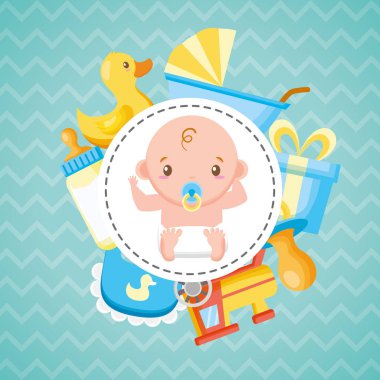 bebek duş rozeti çocuk şişe ördek hediye emzik tren önlük