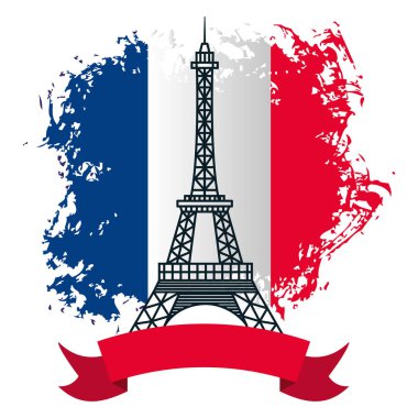 mutlu Bastille gün düz tasarım