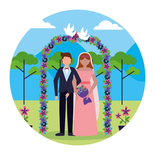 Gelin ve damat çiçek dekorasyon düğün