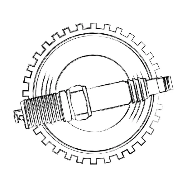 Bougie industrie des pièces de rechange automobile — Image vectorielle