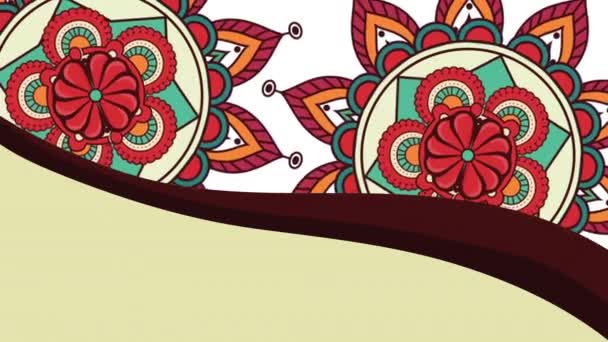 Ethnische Mandalas Boho-Stil, Videoanimation — Stockvideo