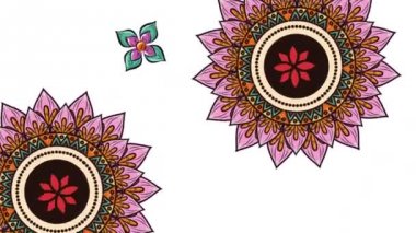 etnik mandalas boho tarzı desen li çiçek bahçesi