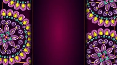 etnik mandalas çerçeve Boho tarzı desen