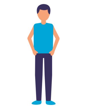 adam karakter beyaz arka plan üzerinde