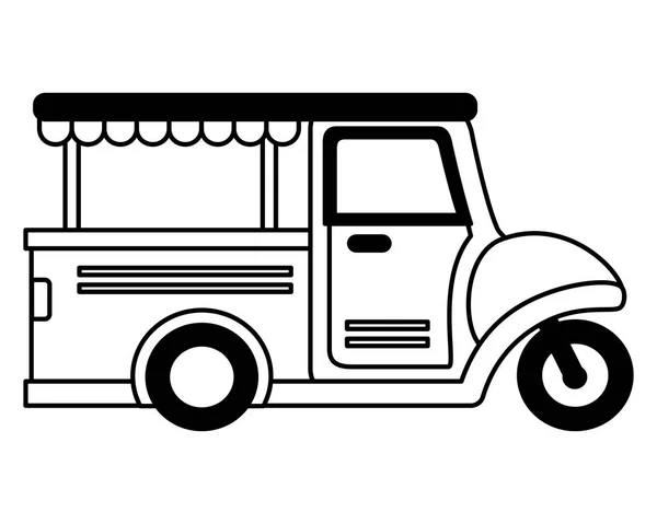 Camión de comida sobre fondo blanco — Vector de stock