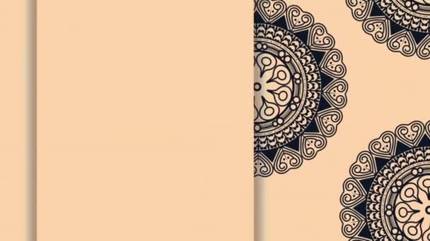 Etnik mandalas çerçeve Boho tarzı desen — Stok video