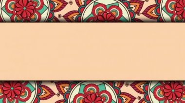 etnik mandalas çerçeve Boho tarzı desen