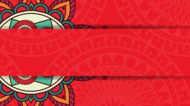 etnik mandalas çerçeve Boho tarzı desen