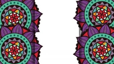 etnik mandalas çerçeve Boho tarzı desen