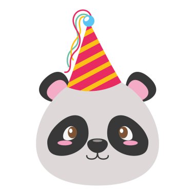 Doğum günü kutlama sevimli panda parti şapka