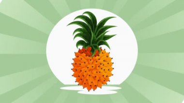 tropikal ve egzotik ananas meyve