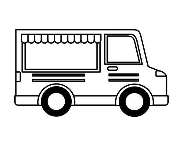 Jídlo truck na bílém pozadí — Stockový vektor