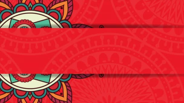 Ethnic mandalas frame boho style pattern — Stock Video