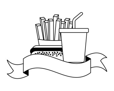 fast food sosisli soda patates kızartması