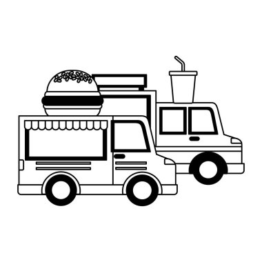 yemek arabaları Burger ve soda