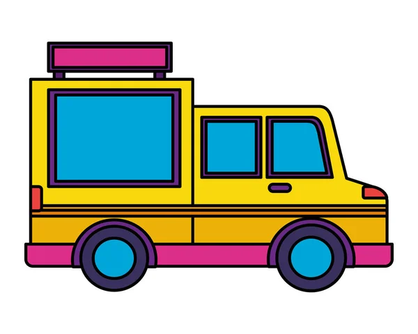 Camion di cibo su sfondo bianco — Vettoriale Stock