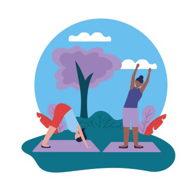 Yoga açık düz tasarım görüntü