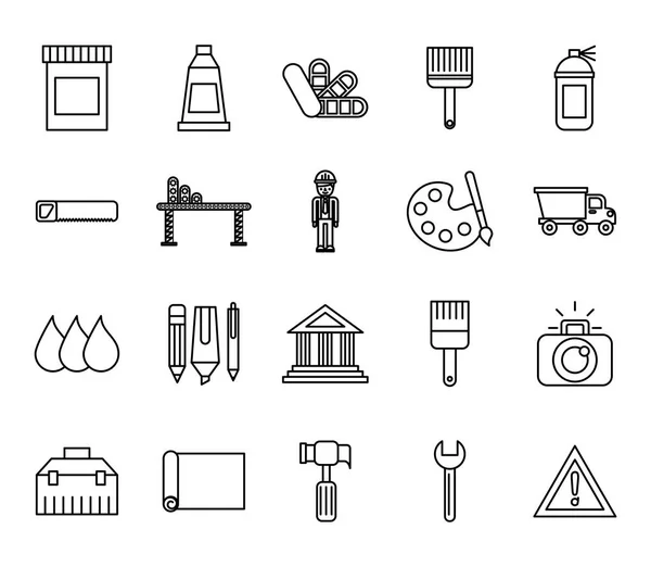 Bundle of creative ideas set icons — Stock Vector
