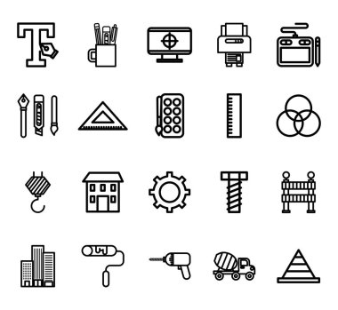 yaratıcı fikirler paketi simgeleri seti