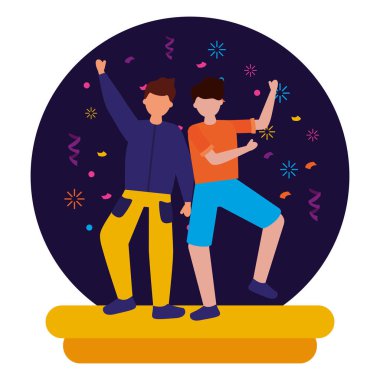 iki erkek kutlama parti doğum günü