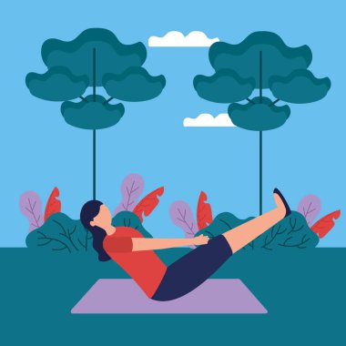 Yoga açık düz tasarım görüntü