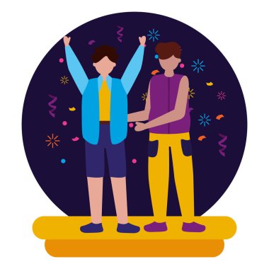 iki erkek kutlama parti doğum günü