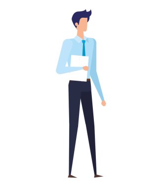 belgeleri ile zarif genç işadamı